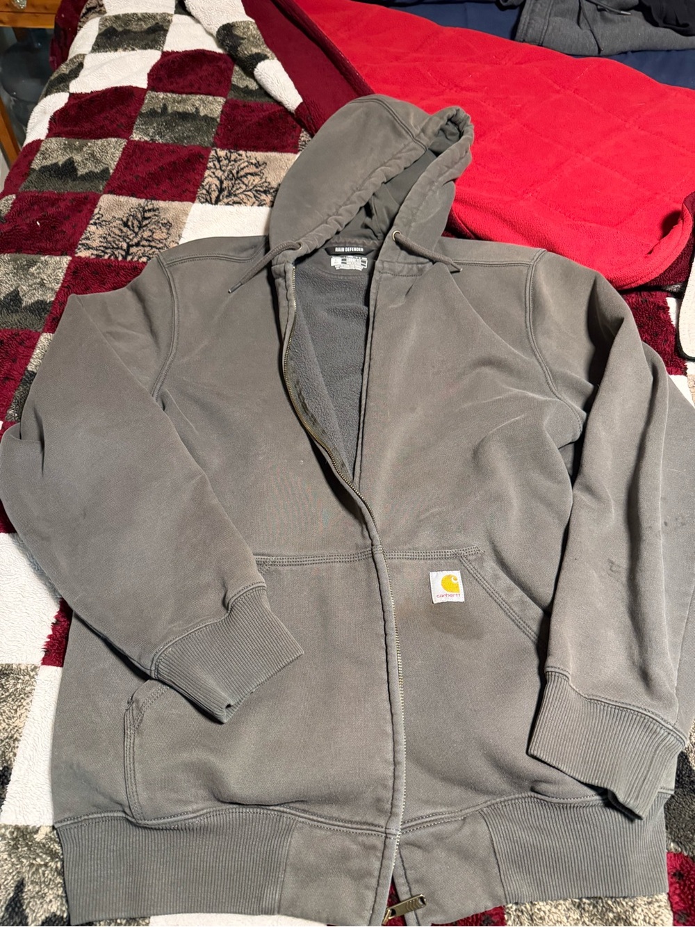 Carhartt Green Hooded heavyweight  full zip sweatshirt